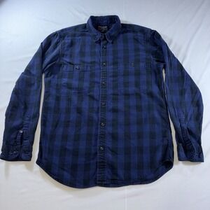 Filson Button Down Flannel Checkered Shirt Hiking Outdoor Men's M